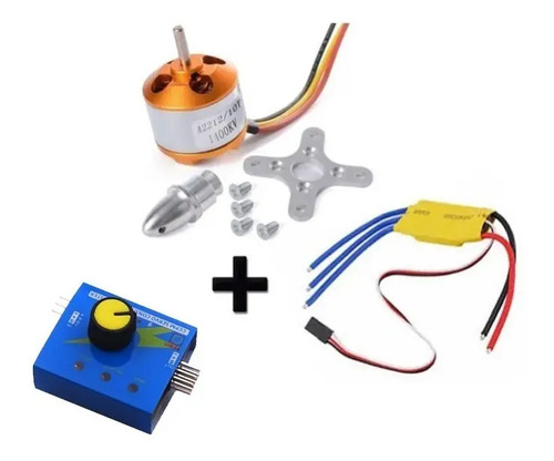 Motor Brushless 1400kv A2212 + Control Velocidad 30a + Regul