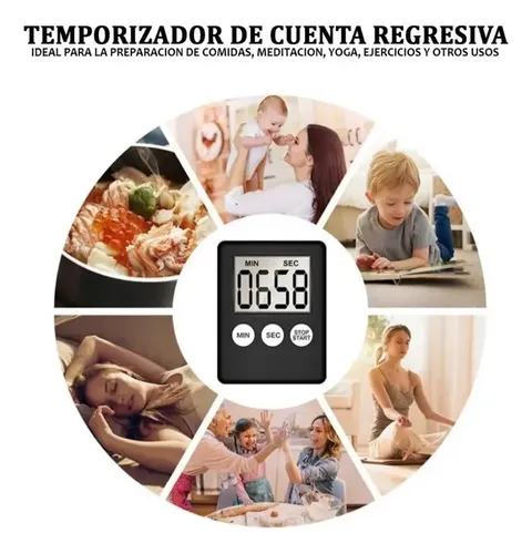 Temporizador Timer Cocina Cuenta Regresiva Alarma — imagen 3 de 7