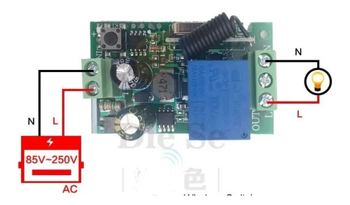 Kit Control Remoto 1 Canal 220v Hasta 500m Largo Alcance — imagen 4 de 7