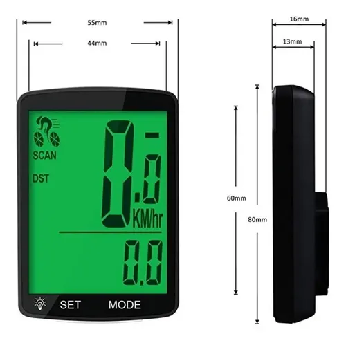 Velocimetro Inalambrico Bicicleta Ciclismo 2.8 Pulgad 3 En 1 Negro — imagen 3 de 7