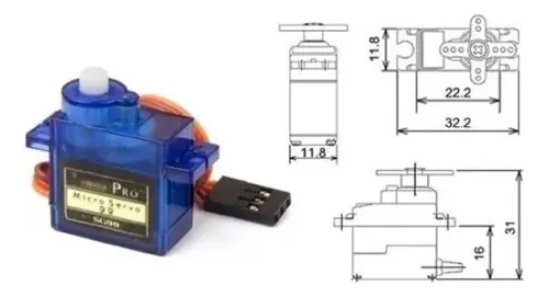 Aeromodelización Robótica Micro Servo 9g Sg90 Towerpro Arduino — imagen 4 de 11
