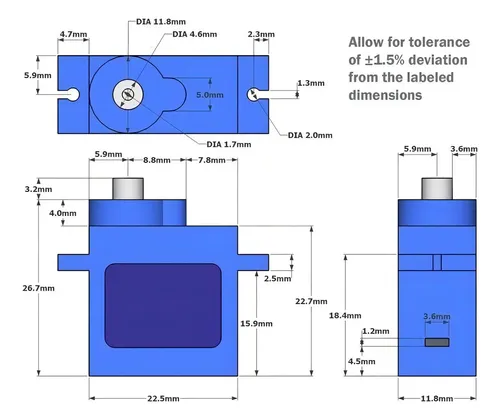 Aeromodelización Robótica Micro Servo 9g Sg90 Towerpro Arduino — imagen 6 de 11