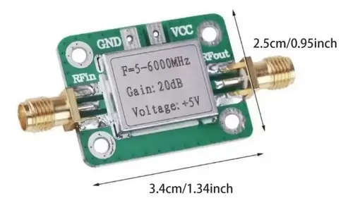 Amplificador Lna Señal 5 - 6000mhz Hf Fm Rf Ghz Potencia Vhf — imagen 2 de 3