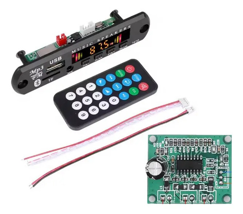 Modulo Mp3 + Amplificador Radio Fm Mp3 Bluetooth Usb Aux Tf