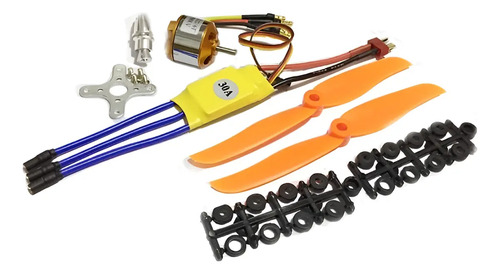 Kit Aeromodelismo Rc Motor Brushless 1400kv + Esc + Hélices