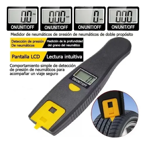 Medidor De Presión Aire De Llantas Calibrador 2 En 1 — imagen 2 de 7