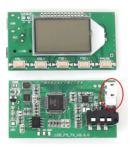 Modulo Transmisor Fm Dsp Pll 87-108mhz Con Display 100mw Diy — imagen 4 de 5