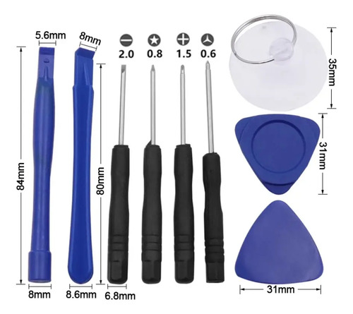Kit Desarme Celulares Herramientas Destornillador 9 Piezas — imagen 5 de 7