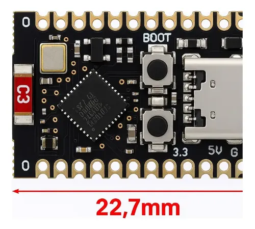 Modulo Esp32 C3 Super Mini Wifi Y Bluetooth Placa Desarrollo — imagen 3 de 4