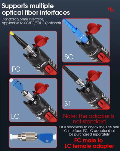 Probador Tester De Cable De Fibra Optica 20mw Alta Potencia — imagen 6 de 7