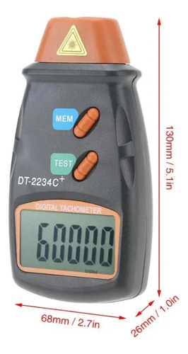 Tacómetro Digital Optico Medidor Rpm Vueltas Alta Precisión — imagen 3 de 10