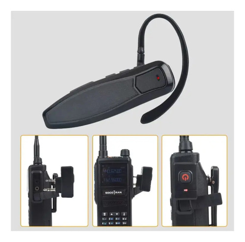 Microfono Ptt Con Auricular Inalambrico Para Handy Baofeng — imagen 4 de 8