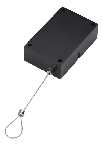 Cable Retractil Seguridad Acero 1m Para Asegurar Productos Negro
