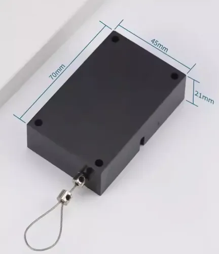 Cable Retractil Seguridad Acero 1m Para Asegurar Productos Negro — imagen 3 de 8