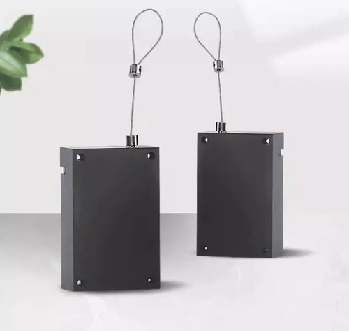 Cable Retractil Seguridad Acero 1m Para Asegurar Productos Negro — imagen 7 de 8