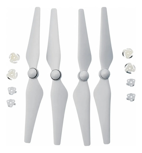 4 Helices Repuesto Para Drone Dji Phantom 4/4p/4a/v2.0/4rtk Blanco