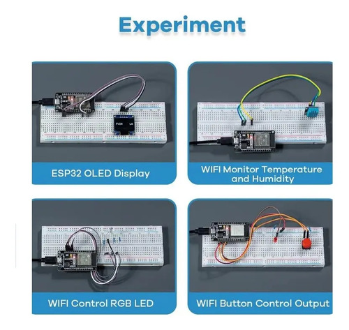 Kit De Experimentacion Esp32 Con Modulos Y Protoboard  Diy — imagen 3 de 5