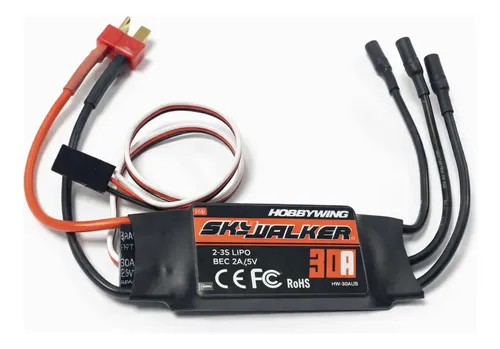 Esc Skywalker 30a 3-4s Empuje Inverso Conector 3.5 Ficha T