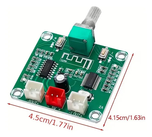 Placa Amplificadora 5w Bluetooth 5.0 Dc5v 2 Canales 2 X 5w Negro 5 W — imagen 6 de 6