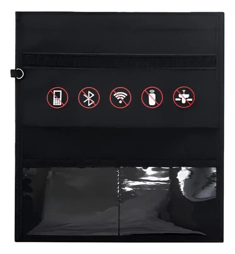 Bolsa De Seguridad Anti Hackeo Robos Bloqueo Señal Celular Negro Chica 12x27cm