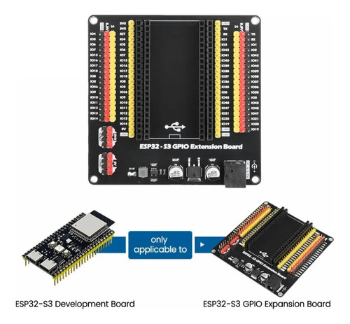 Placa Base De Expansion Esp32-s3 Gpi0 Desarrollo Iot — imagen 5 de 7