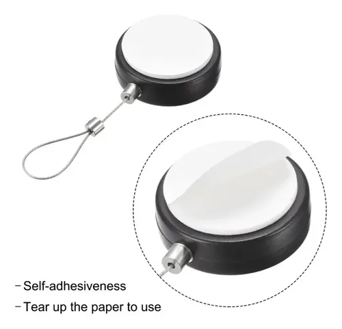 Cable Candado Retractil Seguridad Acero 150cm Celular Negro — imagen 3 de 7