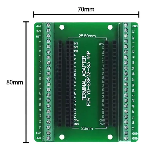Base Shield Adaptador Esp32 De 44 Pines Para Esp32-s3 — imagen 2 de 3