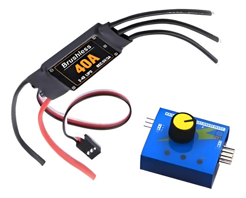 Controlador Velocidad Esc 40a Aeromodelismo + Regulador Mot Negro