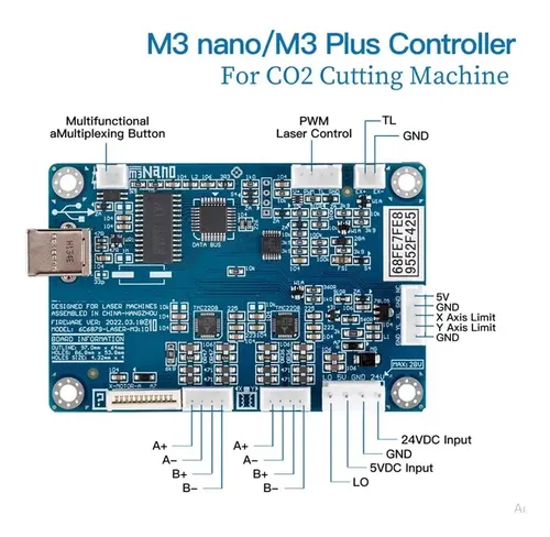 Placa Controladora M3 Plus Láser Co2 Usb No Requiere Dongle — imagen 3 de 3