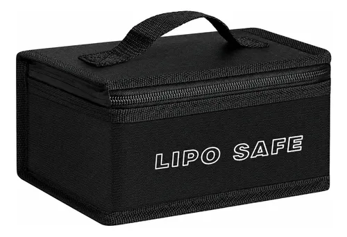 Bolsa Ignífuga Para Baterías Lipo Anti Fuego 18,5x11x8,5cm Gris