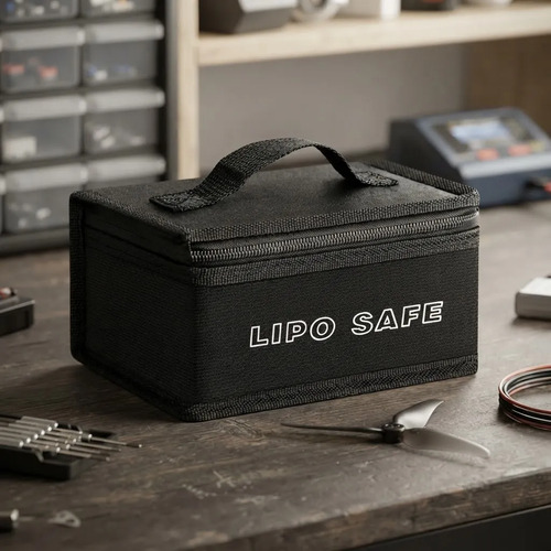 Bolsa Ignífuga Para Baterías Lipo Anti Fuego 18,5x11x8,5cm Gris — imagen 3 de 6