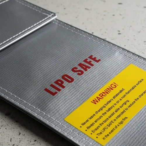Bolsa Ignífuga Baterías Lipo 10x20 Seguridad Antifuego Rc Negro — imagen 6 de 7