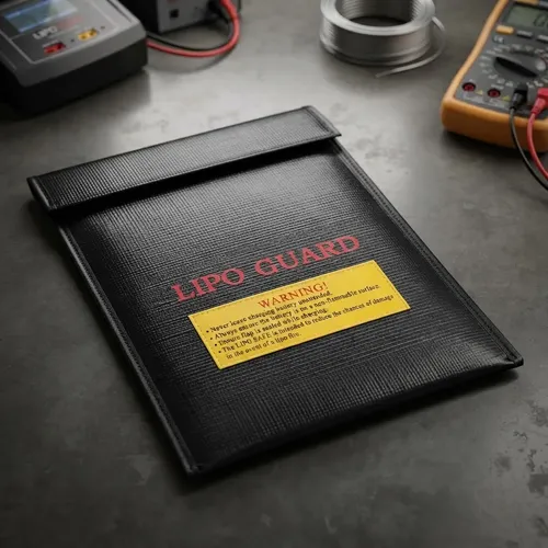 Bolsa Ignífuga 18x23 Baterías Lipo Documentos Dinero Dólares Negro — imagen 3 de 6