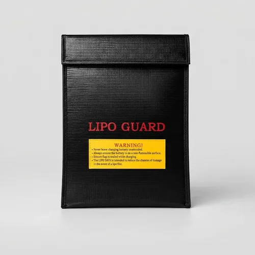Bolsa Ignífuga 18x23 Baterías Lipo Documentos Dinero Dólares Negro — imagen 5 de 6