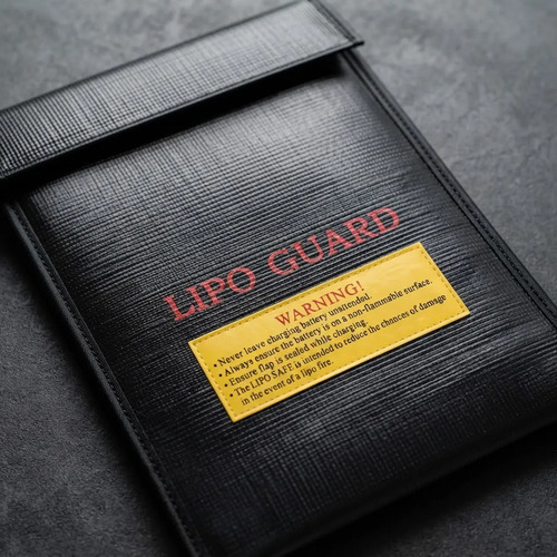 Bolsa Ignífuga 18x23 Baterías Lipo Documentos Dinero Dólares Negro — imagen 6 de 6