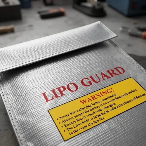 Bolsa Ignífuga 18x23 Baterías Lipo Documentos Dinero Dólares Gris — imagen 5 de 6