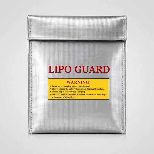 Bolsa Ignífuga 18x23 Baterías Lipo Documentos Dinero Dólares Gris — imagen 6 de 6