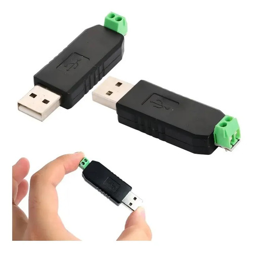 Convertidor Adaptador Usb A Rs485 Convertidor Serial Negro — imagen 2 de 3