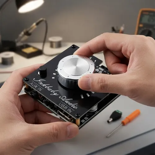 Amplificador De Audio Estéreo 2x30w Con Bluetooth, Aux Y Usb Negro 60 W — imagen 2 de 7