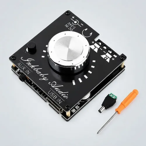 Amplificador De Audio Estéreo 2x30w Con Bluetooth, Aux Y Usb Negro 60 W — imagen 7 de 7