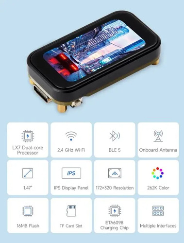 Esp32-s3 Touch Lcd 1.47 Placa Desarrollo Wifi Bluetooth — imagen 8 de 8