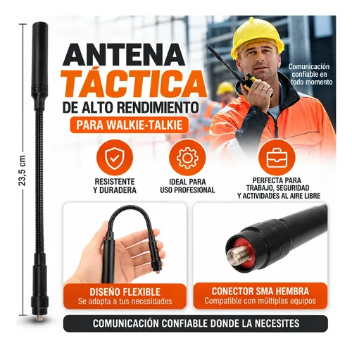 Antena Flexible 23,5cm Sma Hembra Para Baofeng Uv-5r Ar-152 — imagen 5 de 7