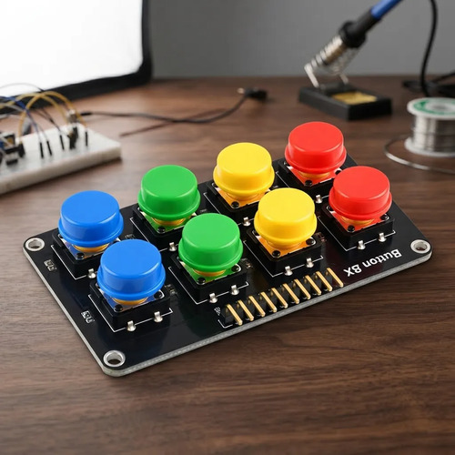 Módulo 8 Botones Pulsadores 4 Gamer Control Arduino Esp32 — imagen 3 de 6