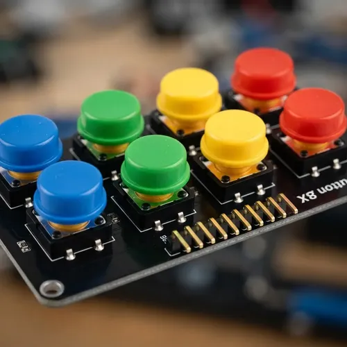 Módulo 8 Botones Pulsadores 4 Gamer Control Arduino Esp32 — imagen 5 de 6