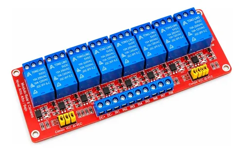Modulo Rele 8 Canales 5v Optoacoplado Arduino Esp32 10a
