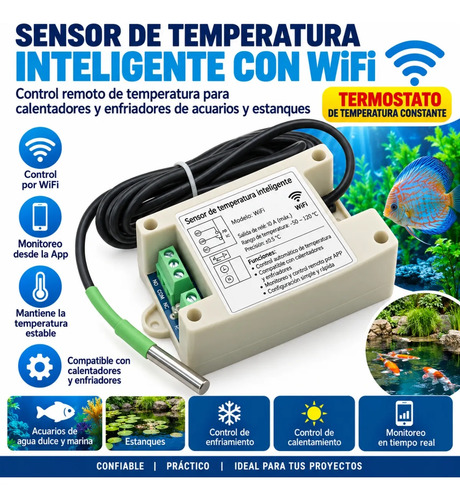 Termostato Wifi 12v Control Temperatura Tuya Smart Sensor — imagen 7 de 7