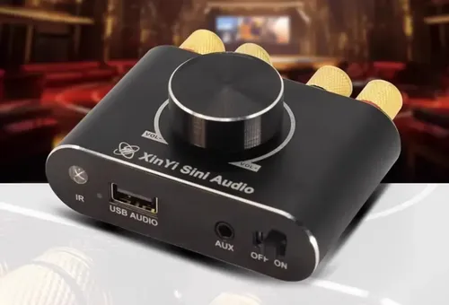 Amplificador Estereo Bluetooth 2x50w Rms Usb Auxiliar App Negro 50 W — imagen 2 de 10