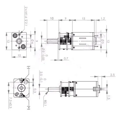 Micro Motor N20 Caja Engranjes Metalica Arduino Robotica Diy — imagen 4 de 11