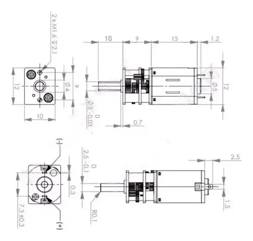 Micro Motor N20 Caja Engranjes Metalica Arduino Robotica Diy — imagen 8 de 11