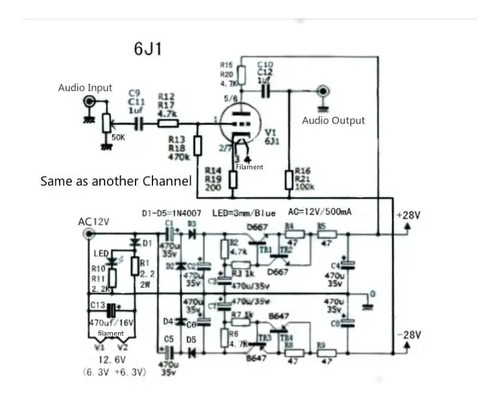 Preamplificador Valvula Tubo Estéreo Hifi 6j1 Kit Para Armar — imagen 7 de 7